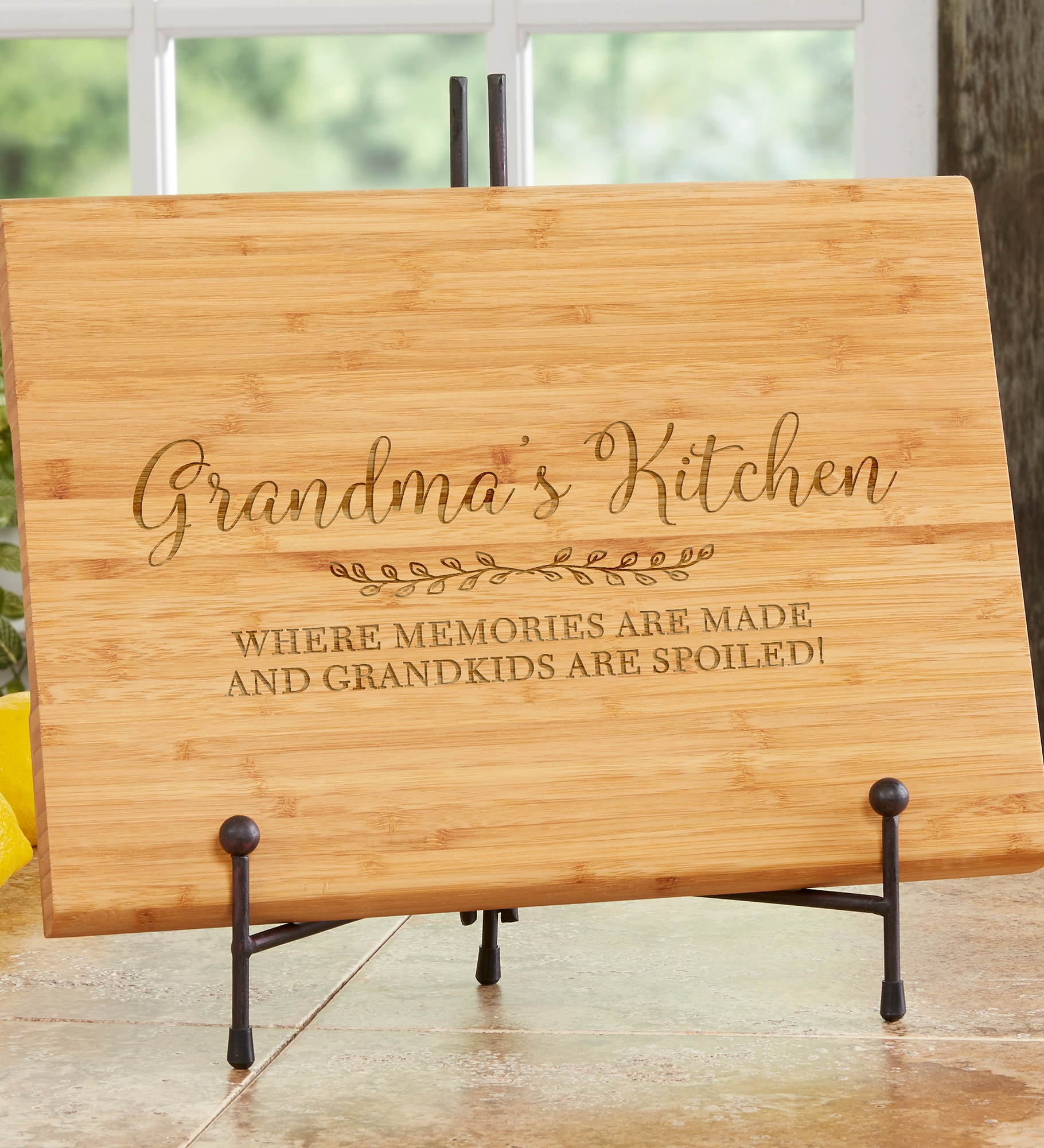 Recipe for a Special Grandma Personalized Bamboo Cutting Board